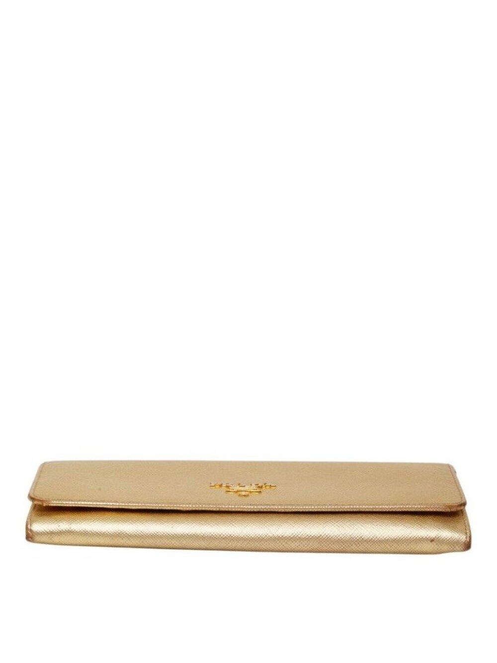 ★SOLD★ Prada Wallet Gold Saffiano Leather - Picture 3 of 10